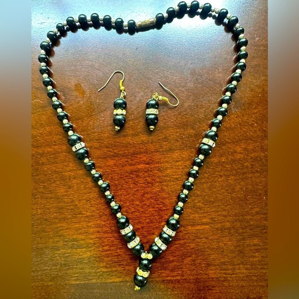 Brand new beaded necklace and earrings set